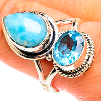 Larimar Rings handcrafted by Ana Silver Co - RING75976