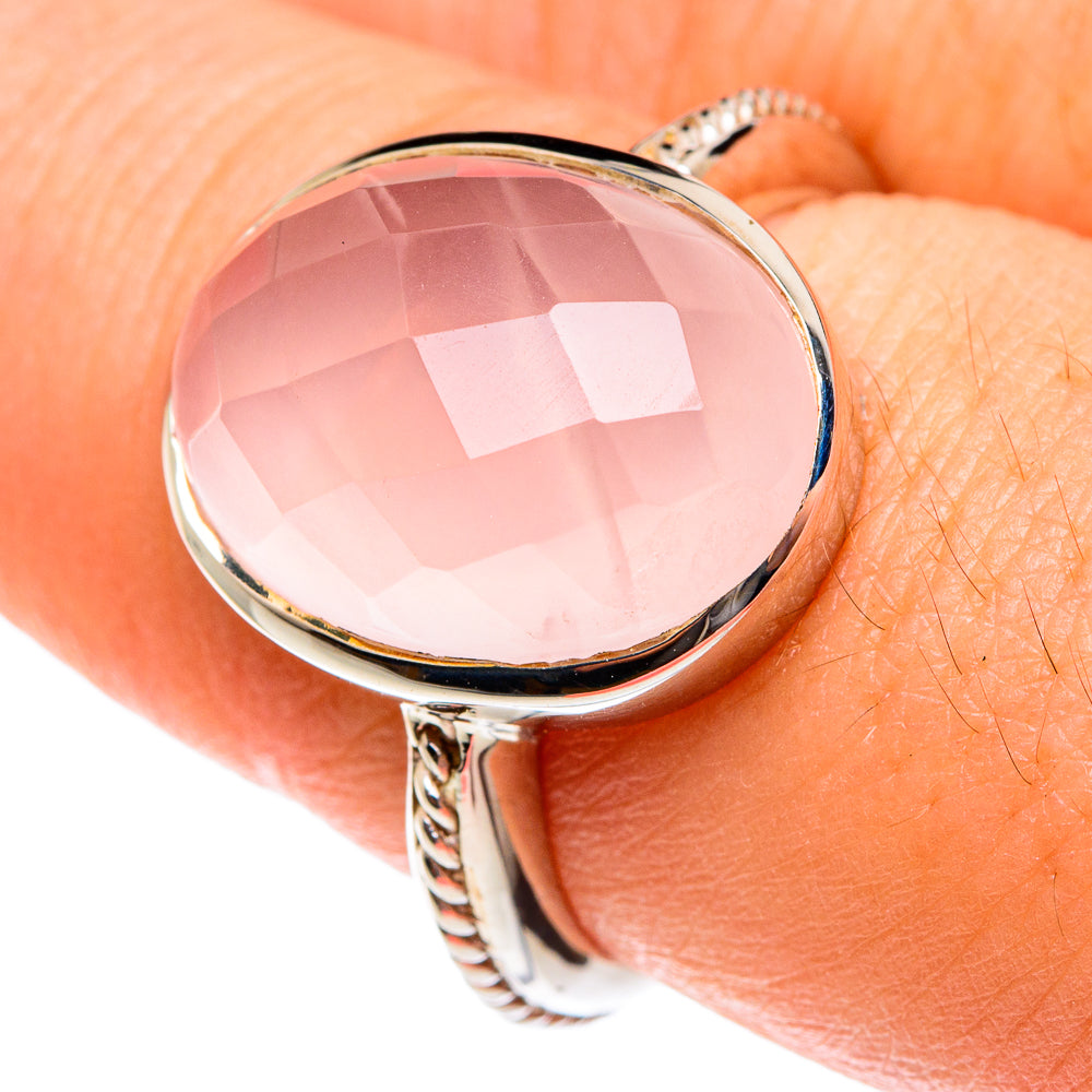 Rose Quartz Rings handcrafted by Ana Silver Co - RING75986
