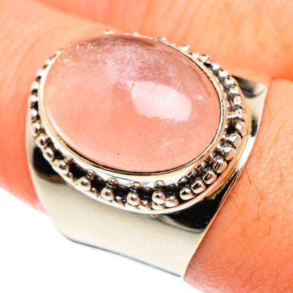 Rose Quartz Rings handcrafted by Ana Silver Co - RING75987