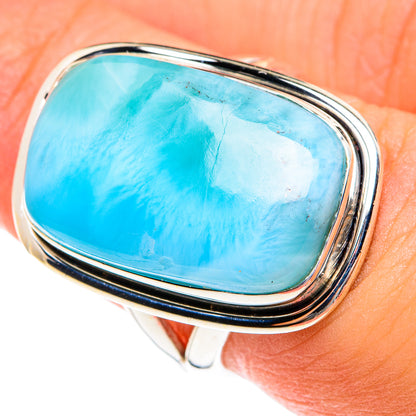 Larimar Rings handcrafted by Ana Silver Co - RING76000