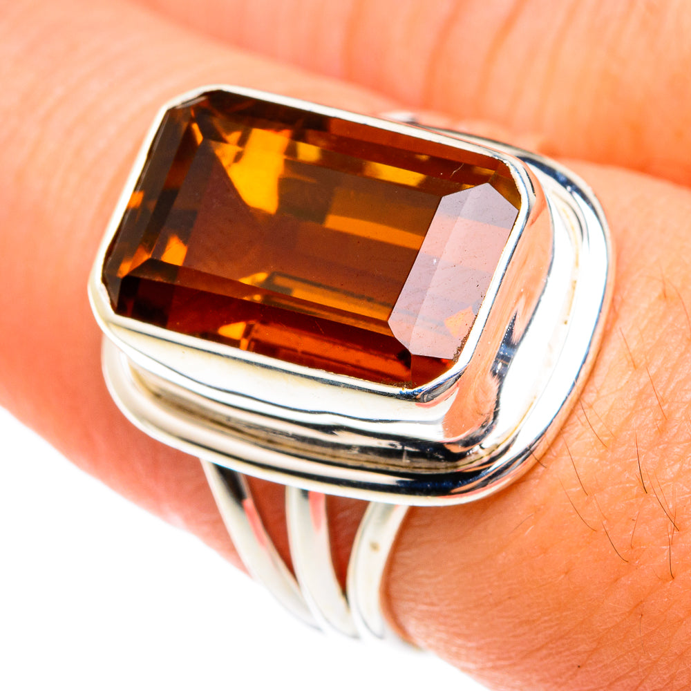 Mandarin Citrine Rings handcrafted by Ana Silver Co - RING76008