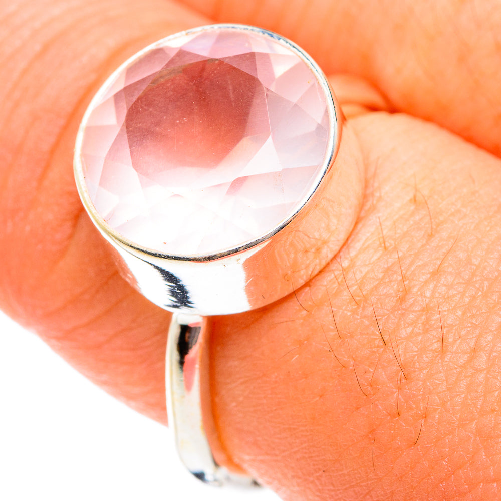 Rose Quartz Rings handcrafted by Ana Silver Co - RING76010