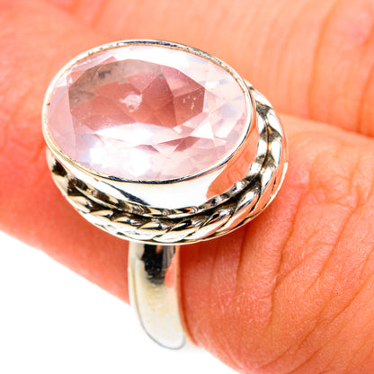 Rose Quartz Rings handcrafted by Ana Silver Co - RING76011