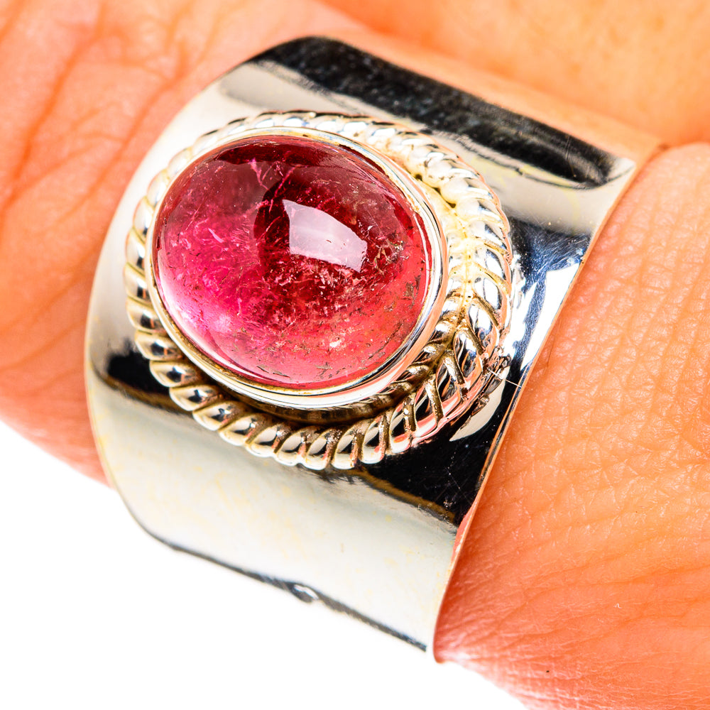 Pink Tourmaline Rings handcrafted by Ana Silver Co - RING76012