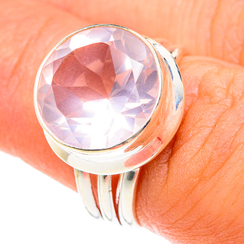 Rose Quartz Rings handcrafted by Ana Silver Co - RING76036