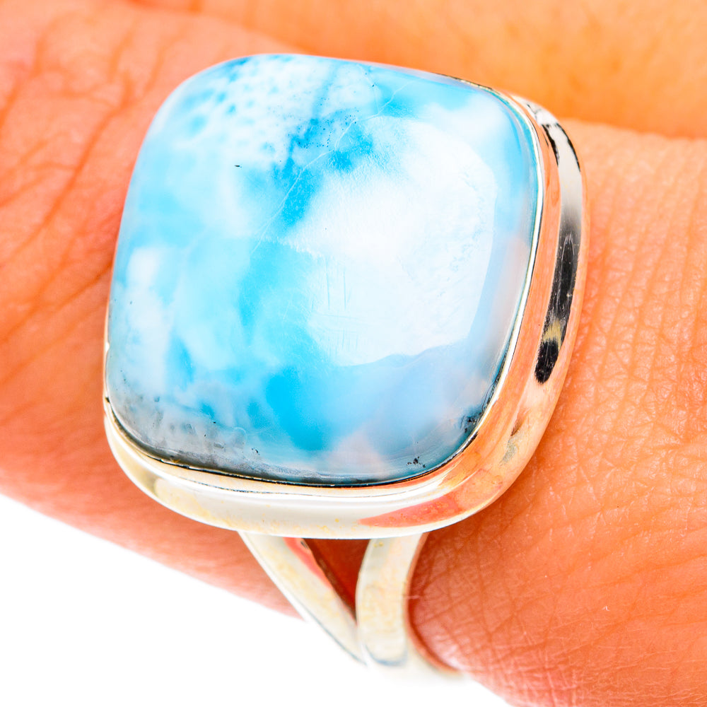 Larimar Rings handcrafted by Ana Silver Co - RING76051