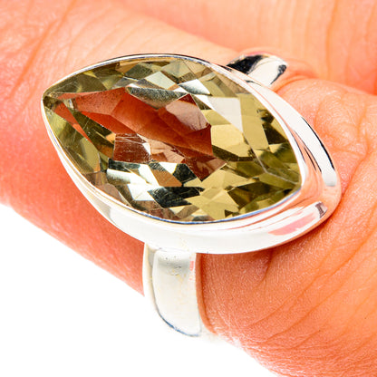 Green Amethyst Rings handcrafted by Ana Silver Co - RING76055