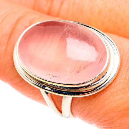 Rose Quartz Rings handcrafted by Ana Silver Co - RING76061