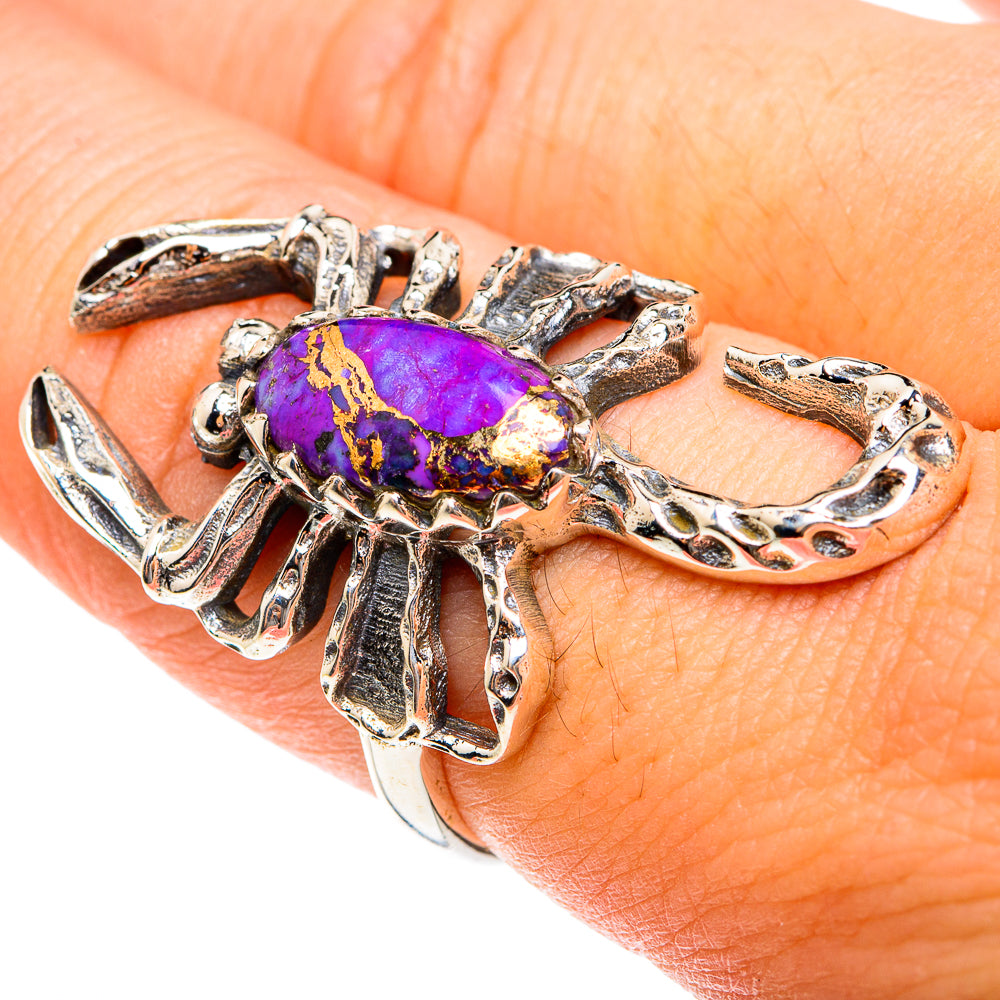 Purple Copper Composite Turquoise Rings handcrafted by Ana Silver Co - RING76064