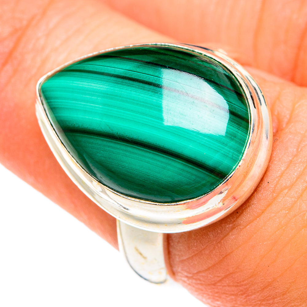 Malachite Rings handcrafted by Ana Silver Co - RING76075