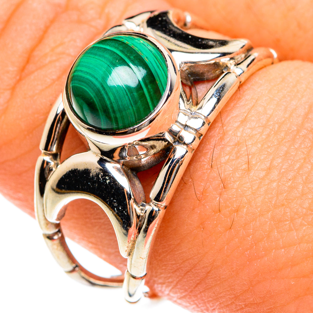 Malachite Rings handcrafted by Ana Silver Co - RING76076