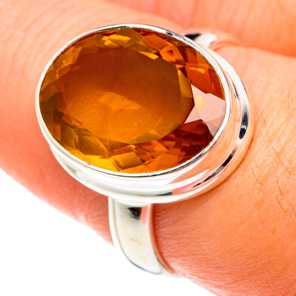 Mandarin Citrine Rings handcrafted by Ana Silver Co - RING76077
