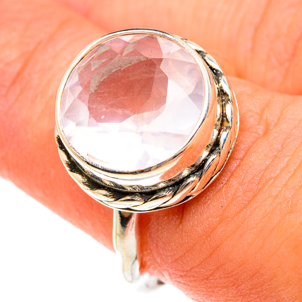 Rose Quartz Rings handcrafted by Ana Silver Co - RING76080