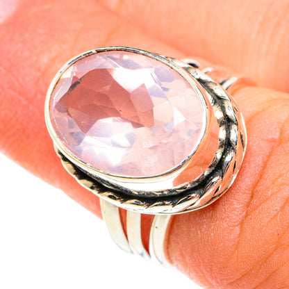 Rose Quartz Rings handcrafted by Ana Silver Co - RING76082