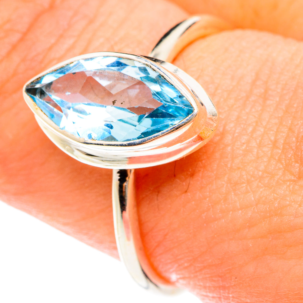 Blue Topaz Rings handcrafted by Ana Silver Co - RING76097