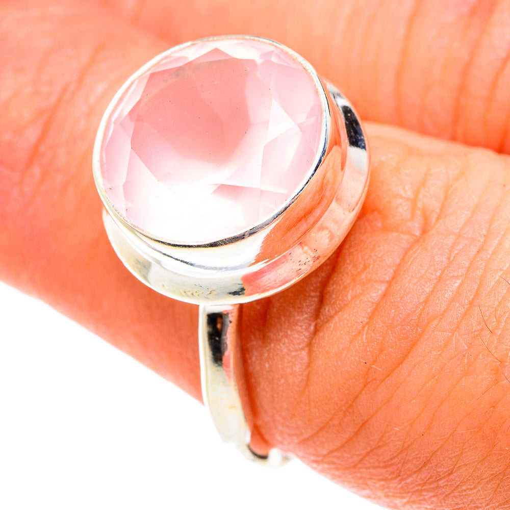 Rose Quartz Rings handcrafted by Ana Silver Co - RING76103