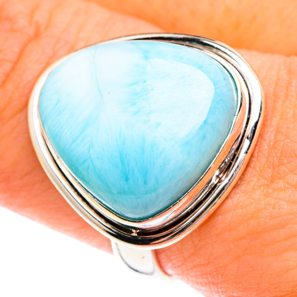 Larimar Rings handcrafted by Ana Silver Co - RING76112