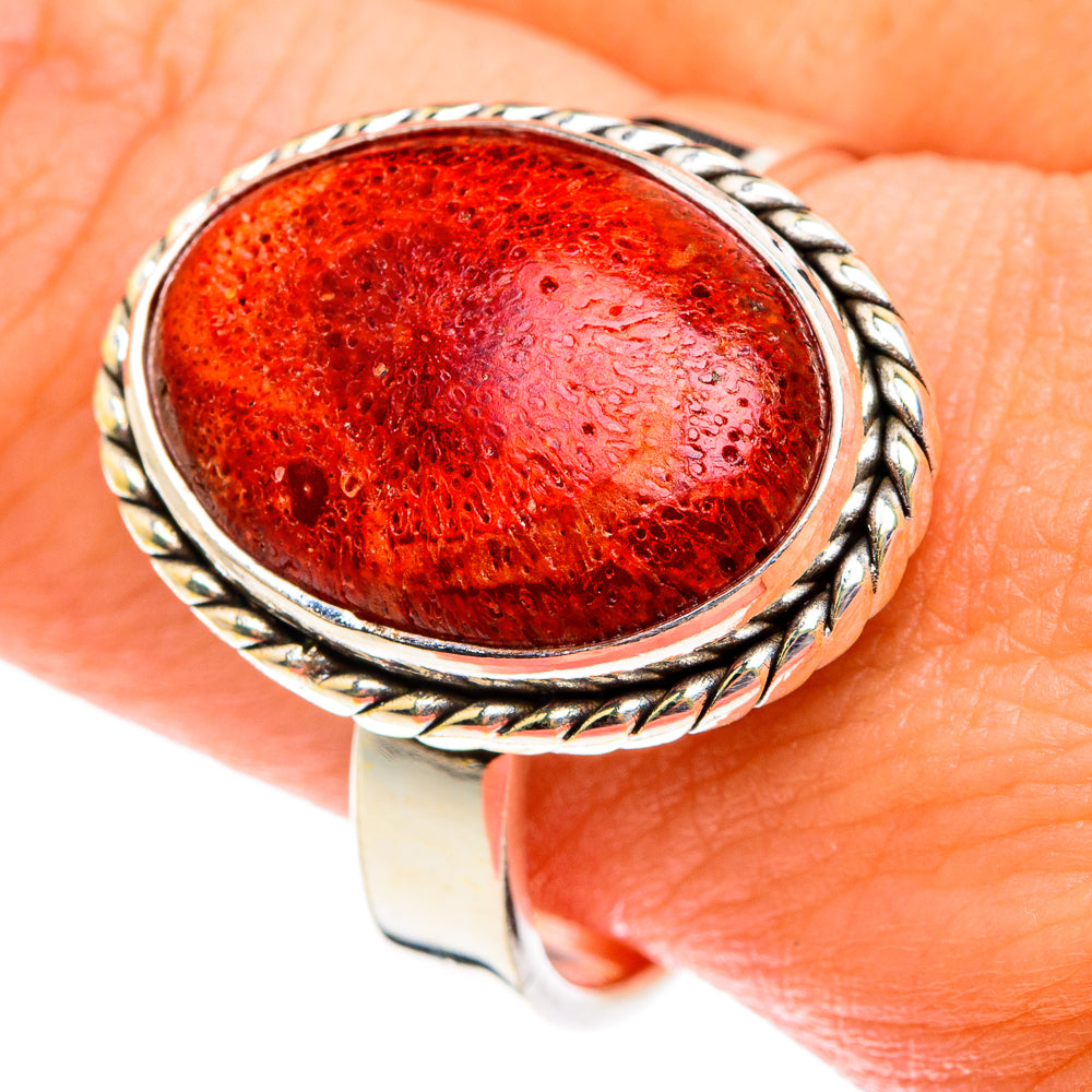 Sponge Coral Rings handcrafted by Ana Silver Co - RING76120