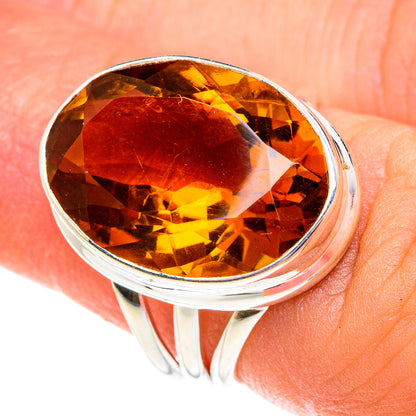 Mandarin Citrine Rings handcrafted by Ana Silver Co - RING76121