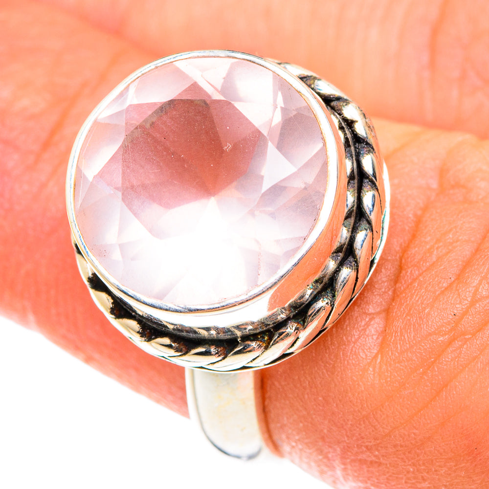 Rose Quartz Rings handcrafted by Ana Silver Co - RING76123