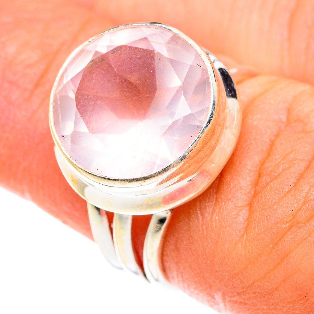 Rose Quartz Rings handcrafted by Ana Silver Co - RING76124