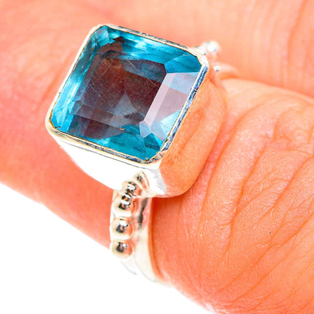Blue Apatite Rings handcrafted by Ana Silver Co - RING76135