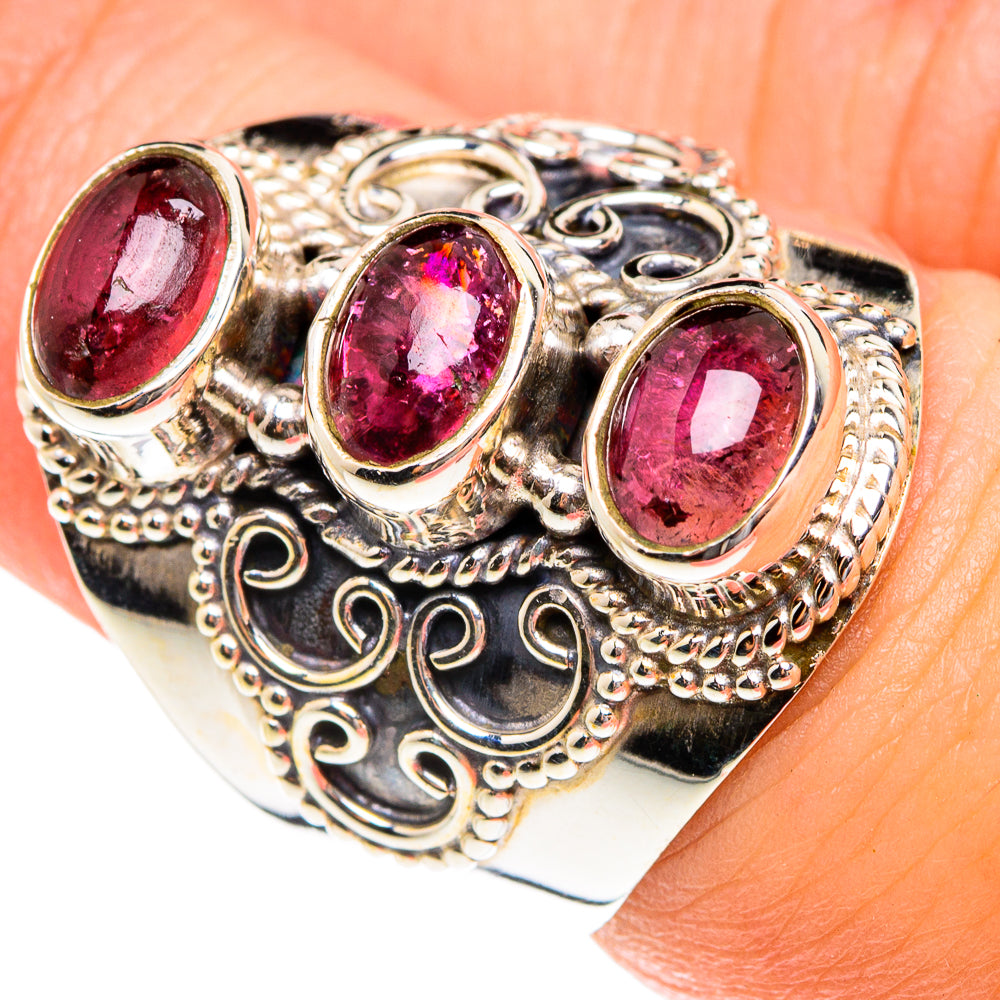 Pink Tourmaline Rings handcrafted by Ana Silver Co - RING76143