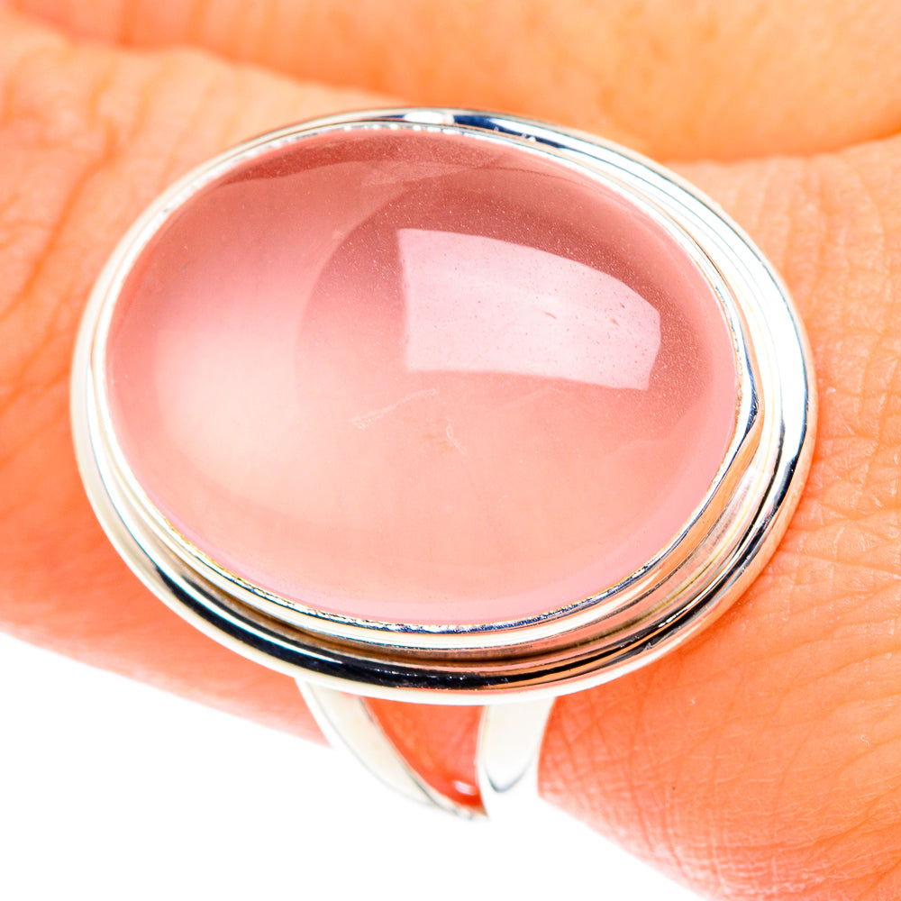 Rose Quartz Rings handcrafted by Ana Silver Co - RING76145