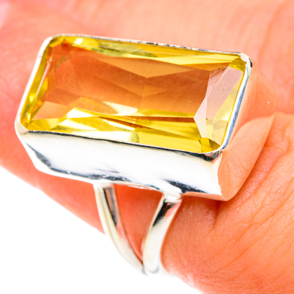 Lemon Quartz Rings handcrafted by Ana Silver Co - RING76159