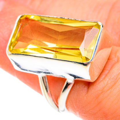 Lemon Quartz Rings handcrafted by Ana Silver Co - RING76159