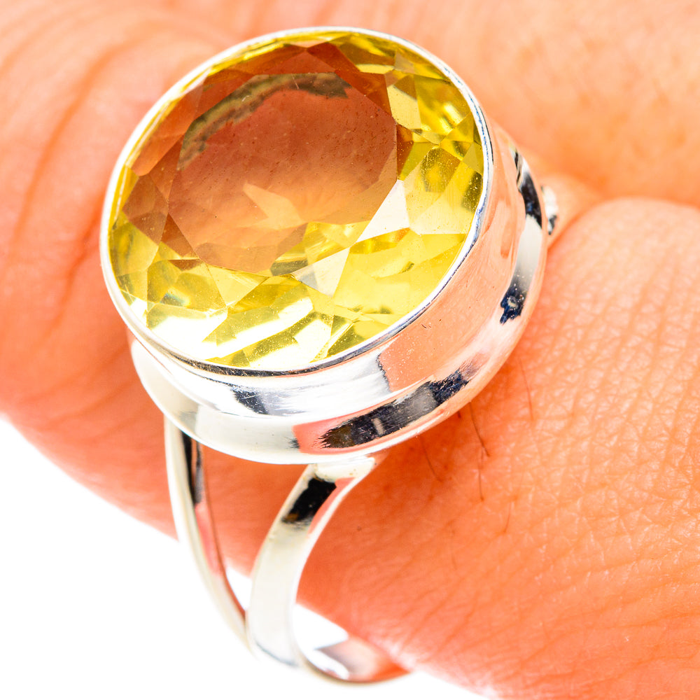 Lemon Quartz Rings handcrafted by Ana Silver Co - RING76161
