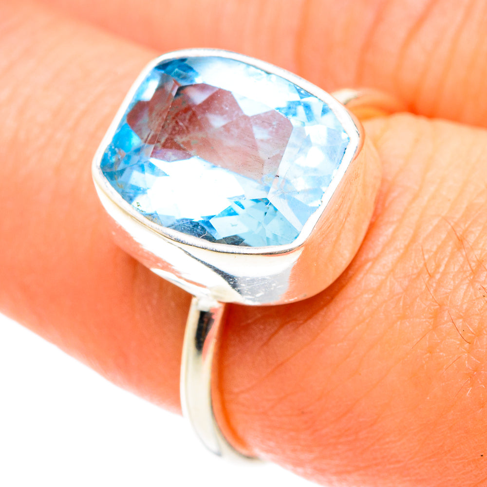 Blue Topaz Rings handcrafted by Ana Silver Co - RING76164
