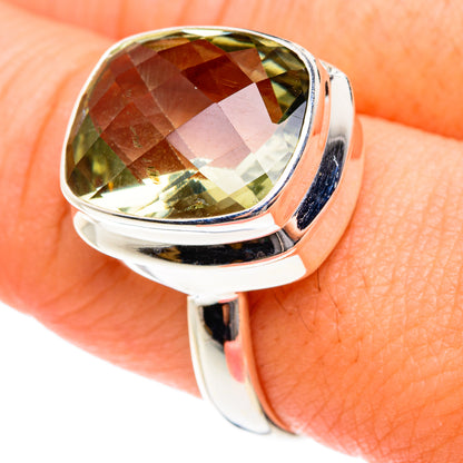 Green Amethyst Rings handcrafted by Ana Silver Co - RING76168