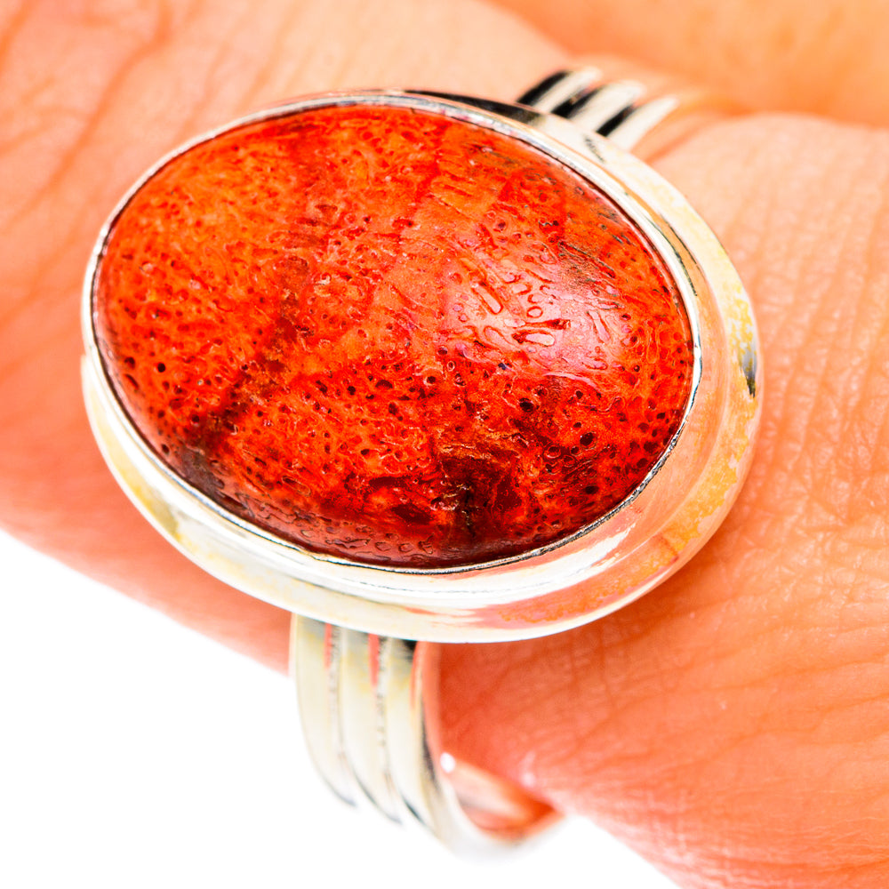 Sponge Coral Rings handcrafted by Ana Silver Co - RING76171