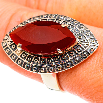 Red Onyx Rings handcrafted by Ana Silver Co - RING76173