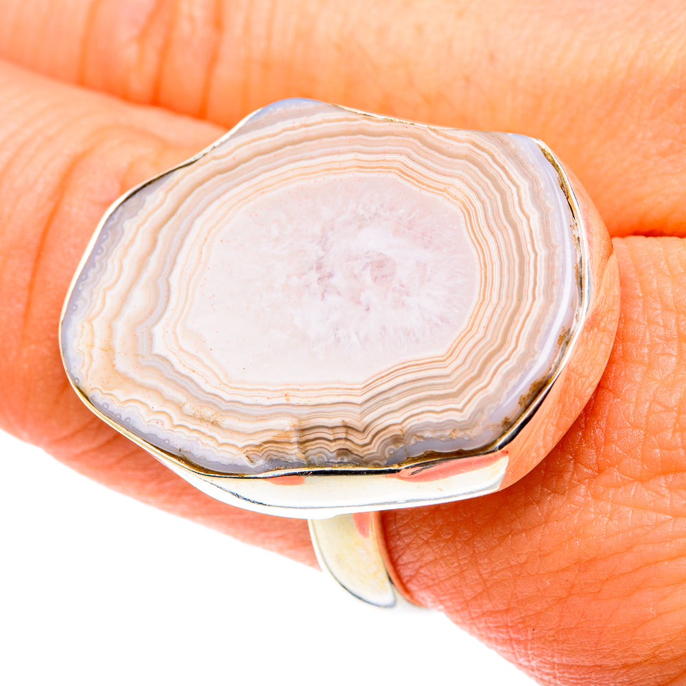 Laguna Lace Agate Rings handcrafted by Ana Silver Co - RING76186