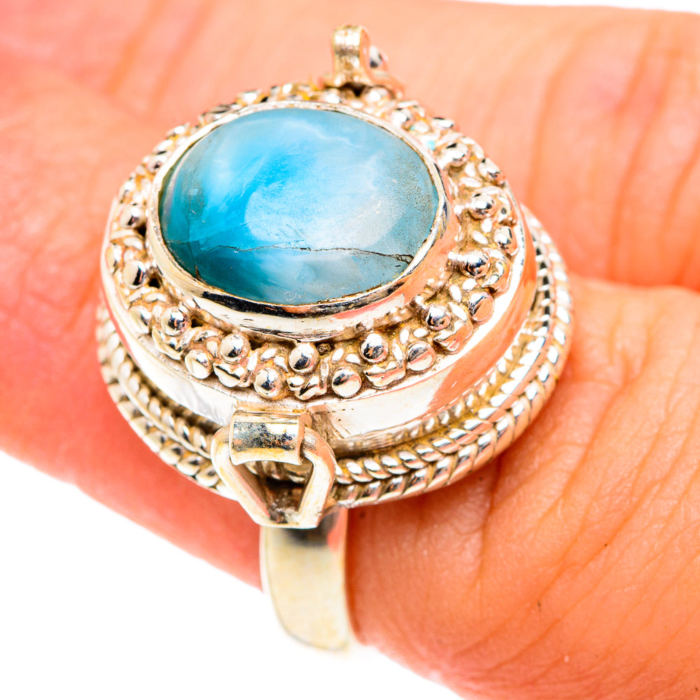 Larimar Rings handcrafted by Ana Silver Co - RING76198
