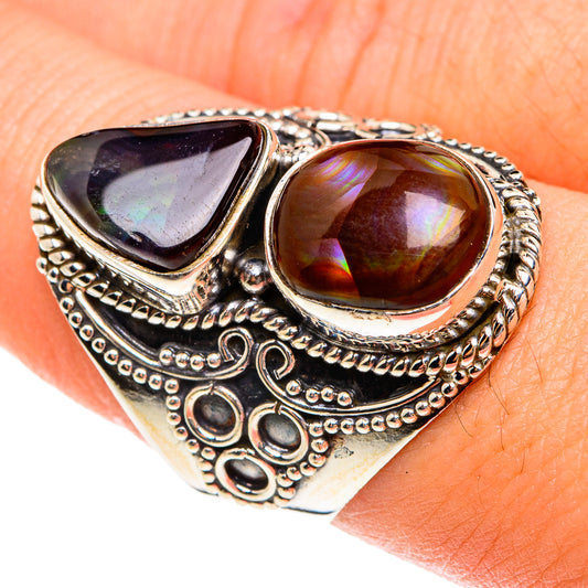 Mexican Fire Agate Rings handcrafted by Ana Silver Co - RING76204