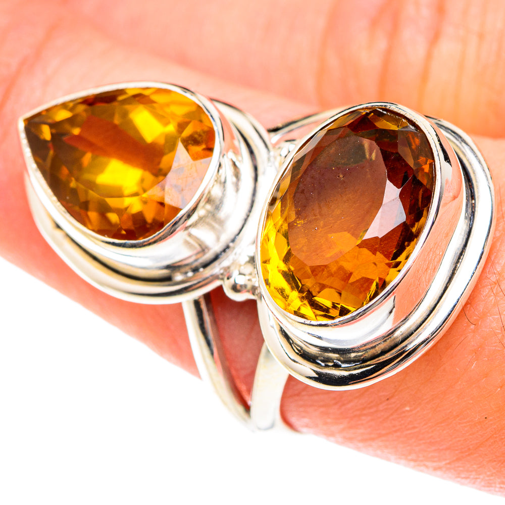 Mandarin Citrine Rings handcrafted by Ana Silver Co - RING76207