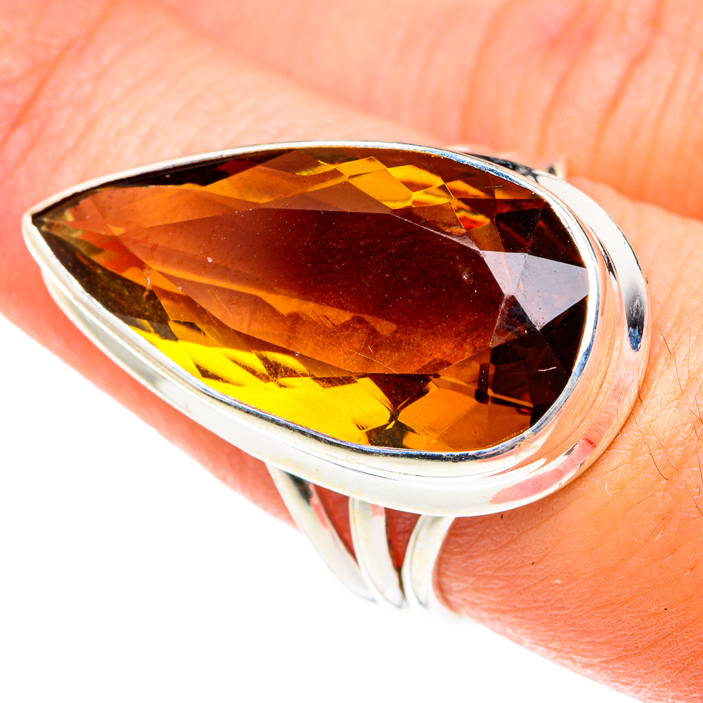 Mandarin Citrine Rings handcrafted by Ana Silver Co - RING76208