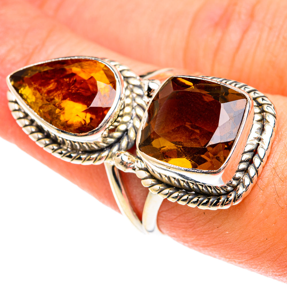Mandarin Citrine Rings handcrafted by Ana Silver Co - RING76209