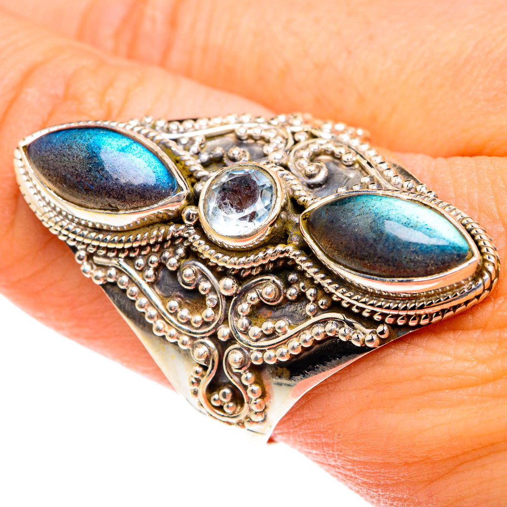 Labradorite Rings handcrafted by Ana Silver Co - RING76230
