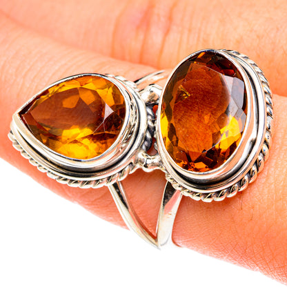 Mandarin Citrine Rings handcrafted by Ana Silver Co - RING76232