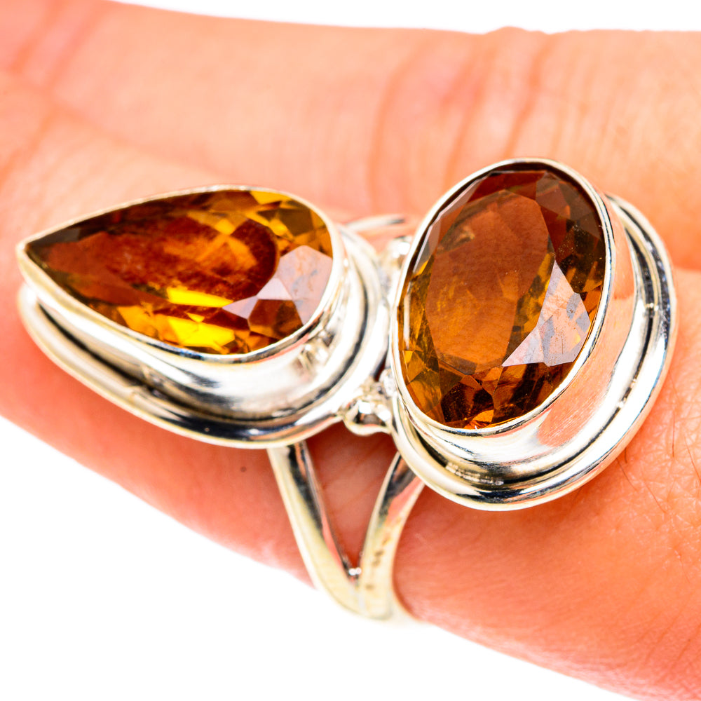 Mandarin Citrine Rings handcrafted by Ana Silver Co - RING76233