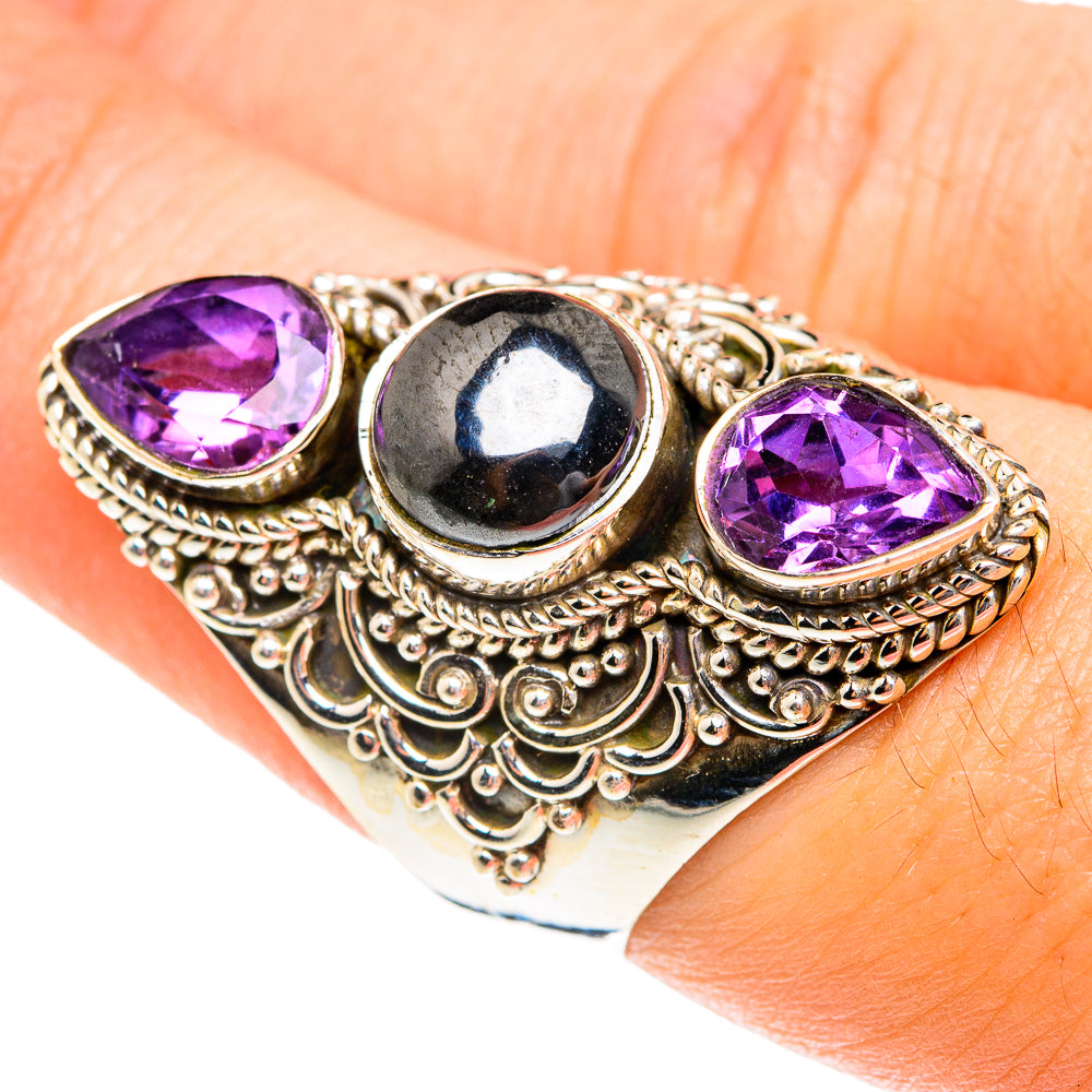Hematite Rings handcrafted by Ana Silver Co - RING76237