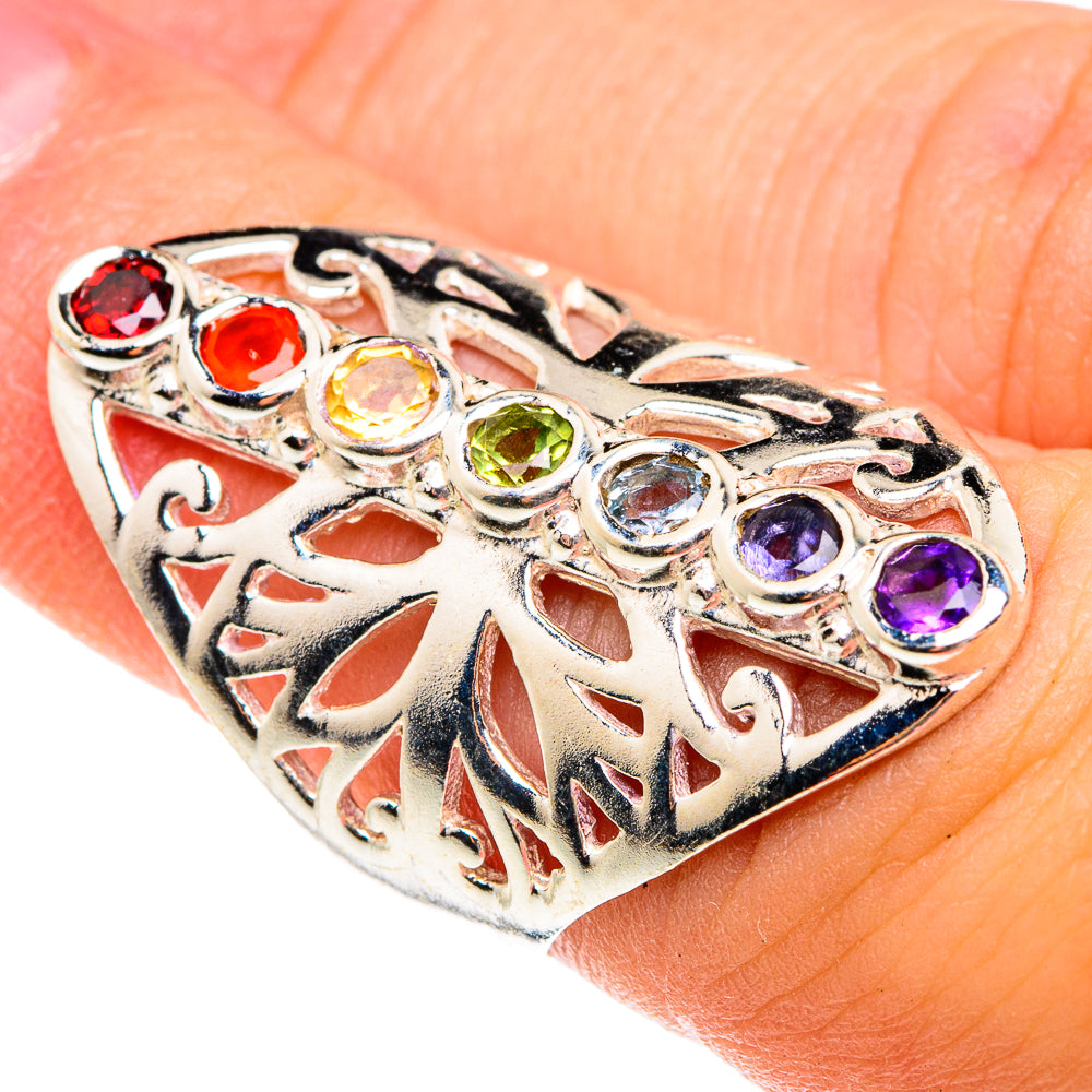 Multi-Stone Chakra Rings handcrafted by Ana Silver Co - RING76238
