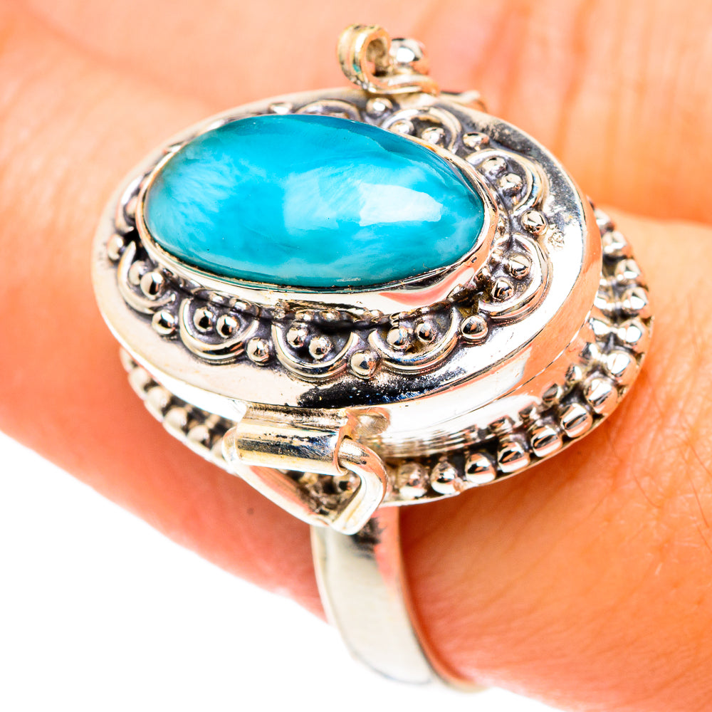 Larimar Rings handcrafted by Ana Silver Co - RING76247
