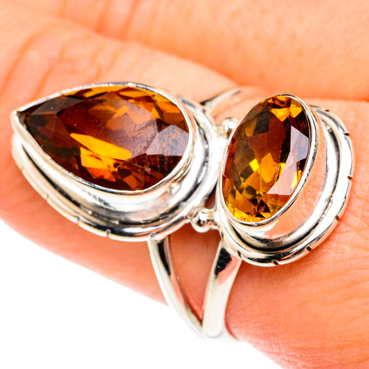 Mandarin Citrine Rings handcrafted by Ana Silver Co - RING76250