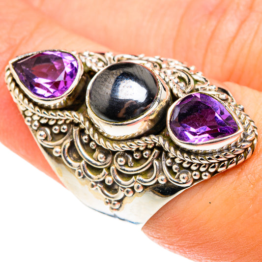 Hematite Rings handcrafted by Ana Silver Co - RING76255