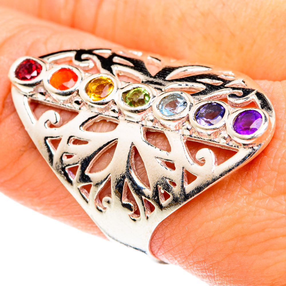 Multi-Stone Chakra Rings handcrafted by Ana Silver Co - RING76256